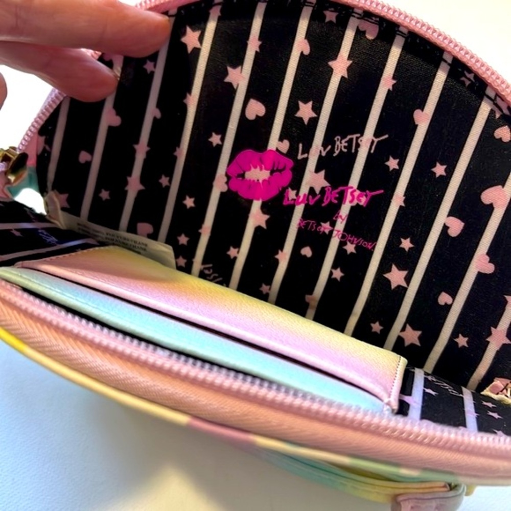 Betsey Johnson Luv Betsey Kitty Polka Dot Wristlet Wallet Clutch - Picture 9 of 9